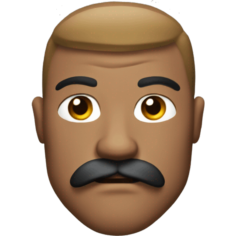 muscular man, mustache emoji