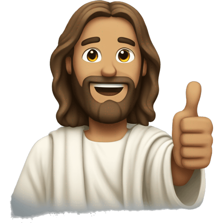 Jesus Christ giving thumbs up emoji