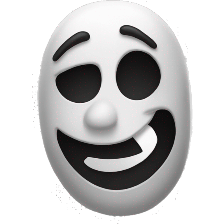 black and white, halloween themed emoji