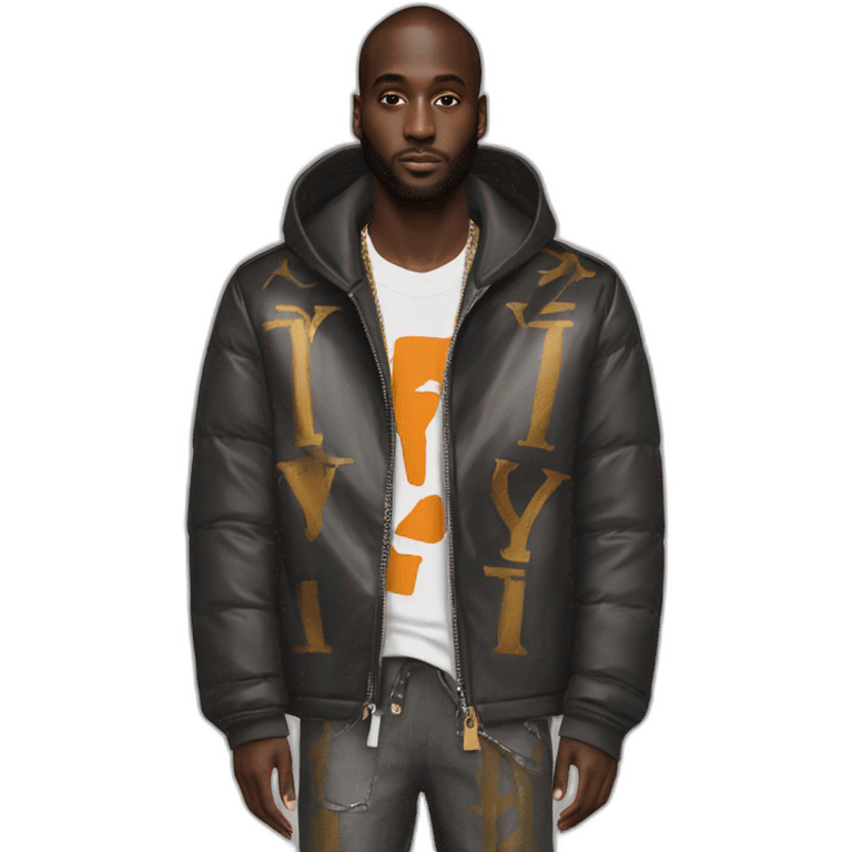 Virgil Abloh with louis Vuitton jacket emoji