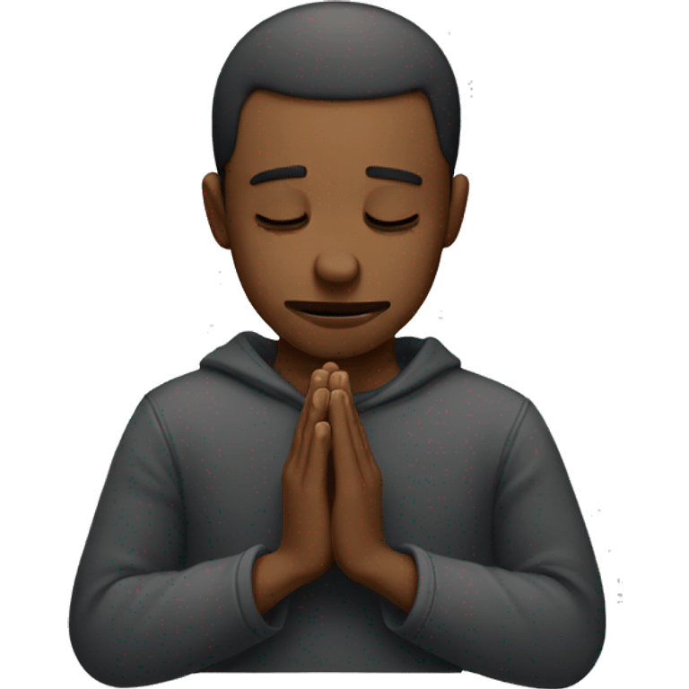 Guy praying and crying  emoji