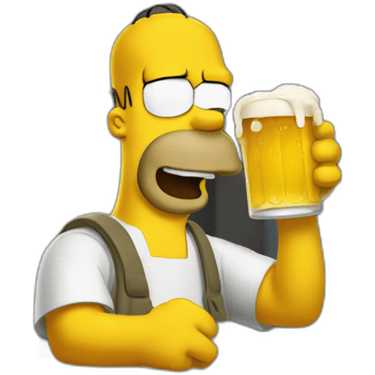 Homer drink beer emoji