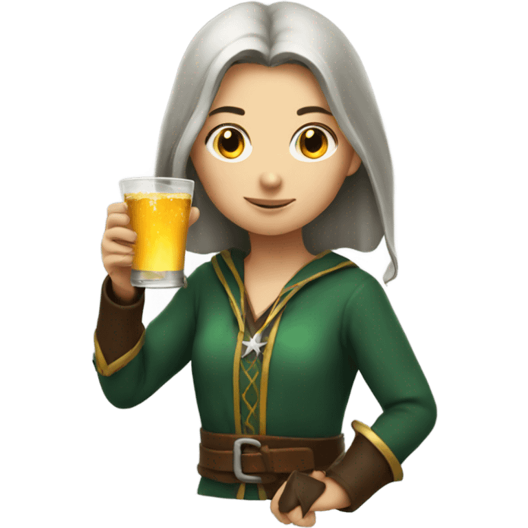 girl drinking mage emoji