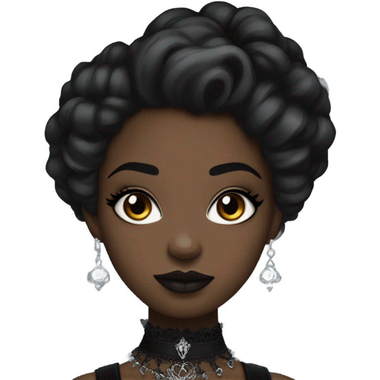 Black Gothic girl emoji