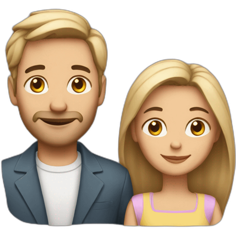 Husband and wife with 2 cats emoji