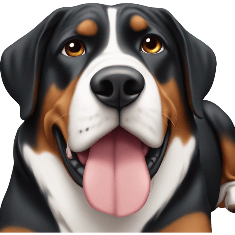 Swiss mountain dog laying down emoji