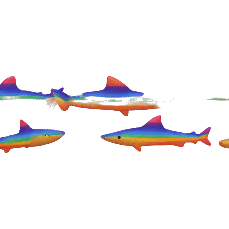 Rainbow Shark bi flag colors emoji