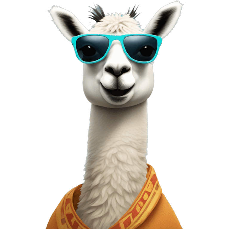 lama with sunglasses emoji