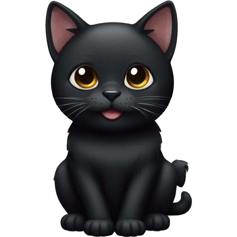 chunky black cat emoji