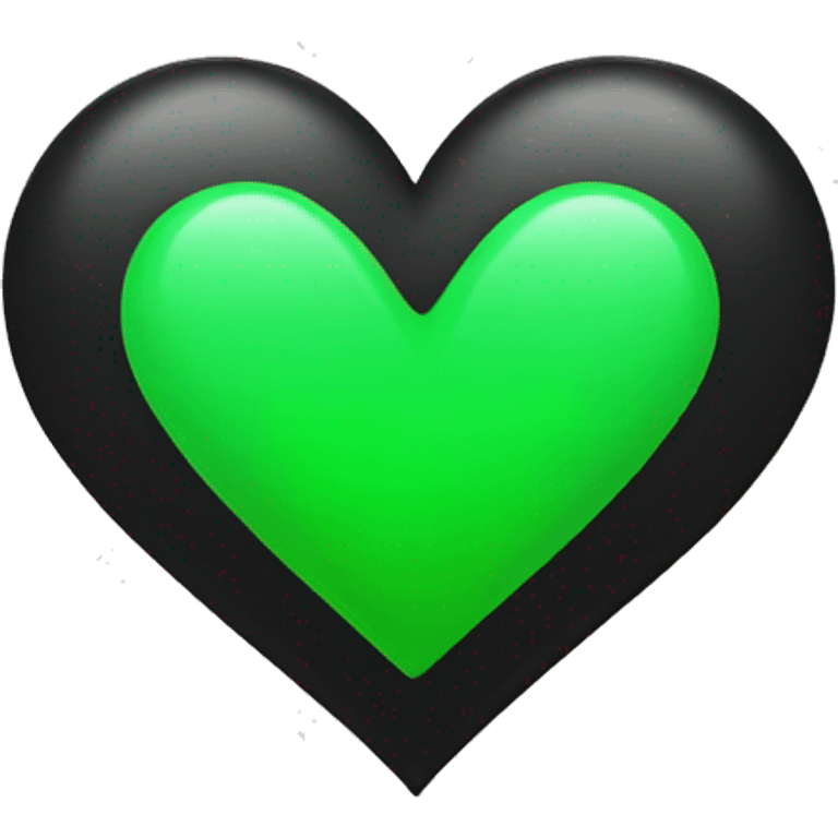 Black and green hearts with video emoji