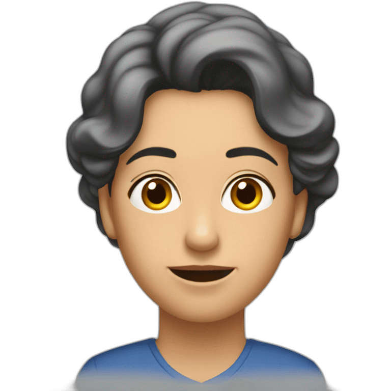 Vilma nuñez escribiendo emoji