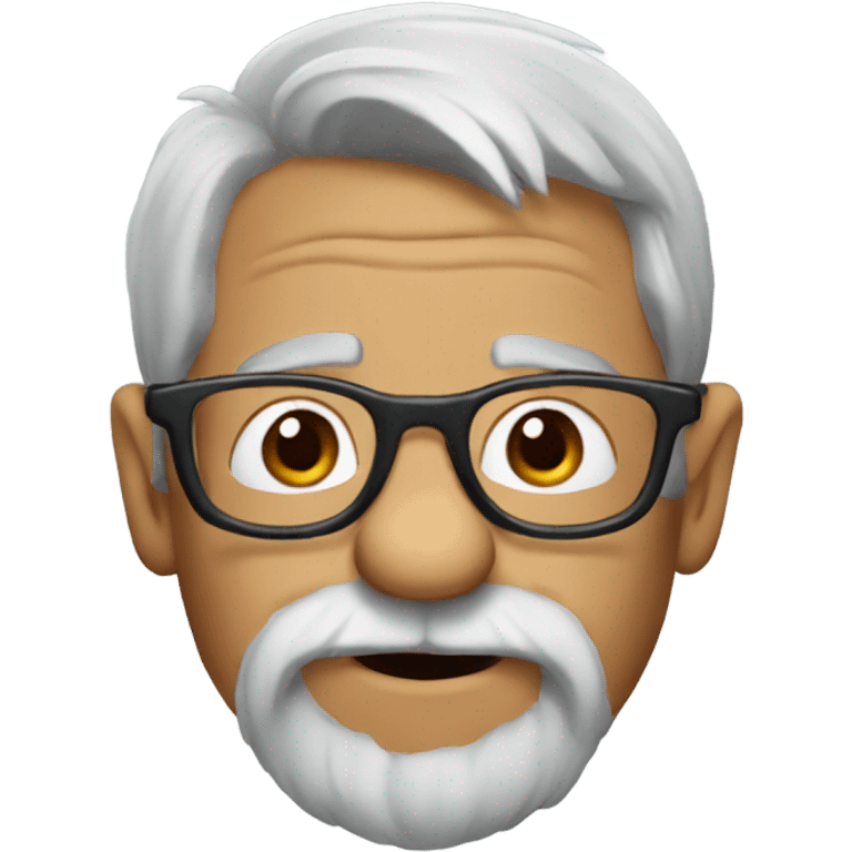 Cartoon squirrel made to look like a old man with grey hair and glasses  emoji