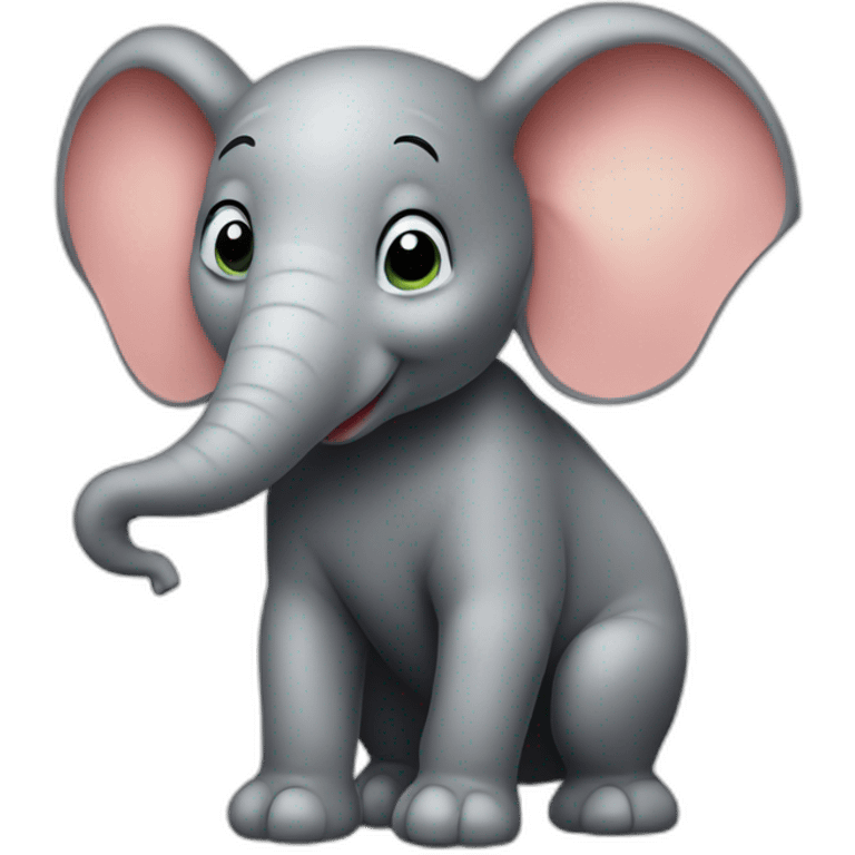 Souris sur un éléphant emoji