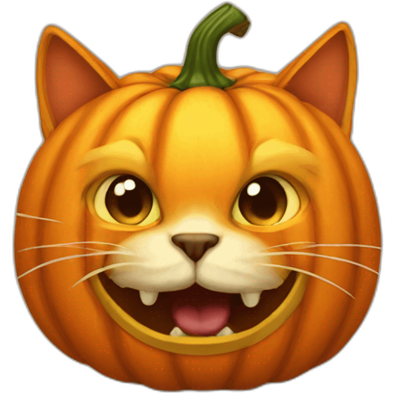 pumkin head cat emoji