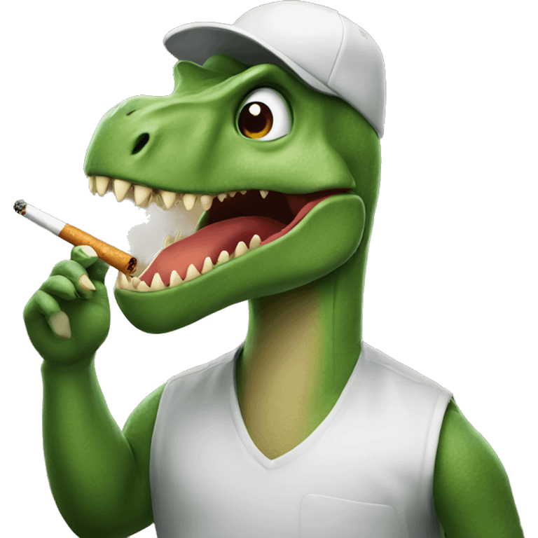 dinosaur smokin emoji