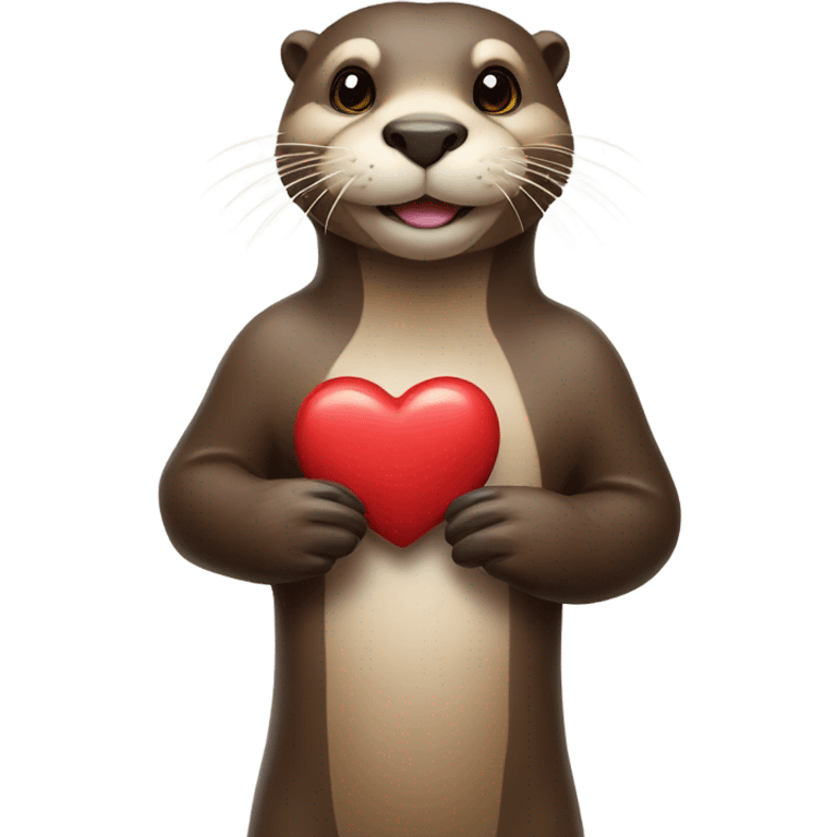 otter with a heart emoji