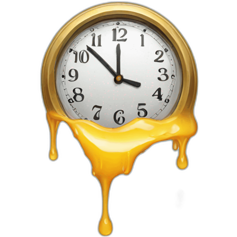 Melting clock emoji