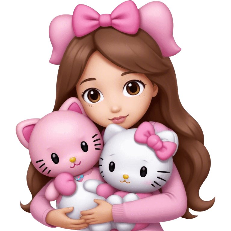  cute hello kitty teddy bears hugging  emoji