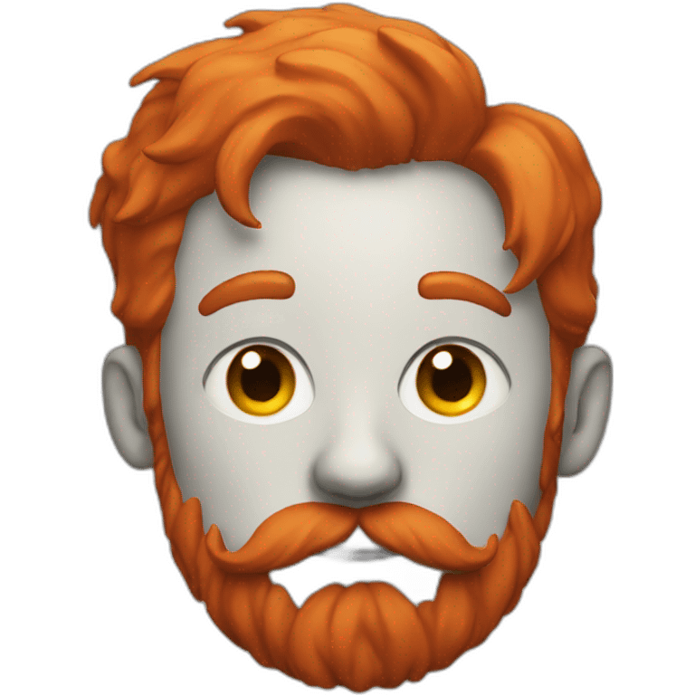 Moon with red beard emoji