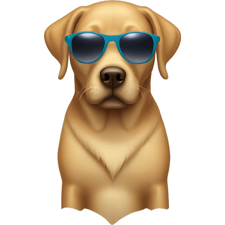 Labrador with sunglasses emoji