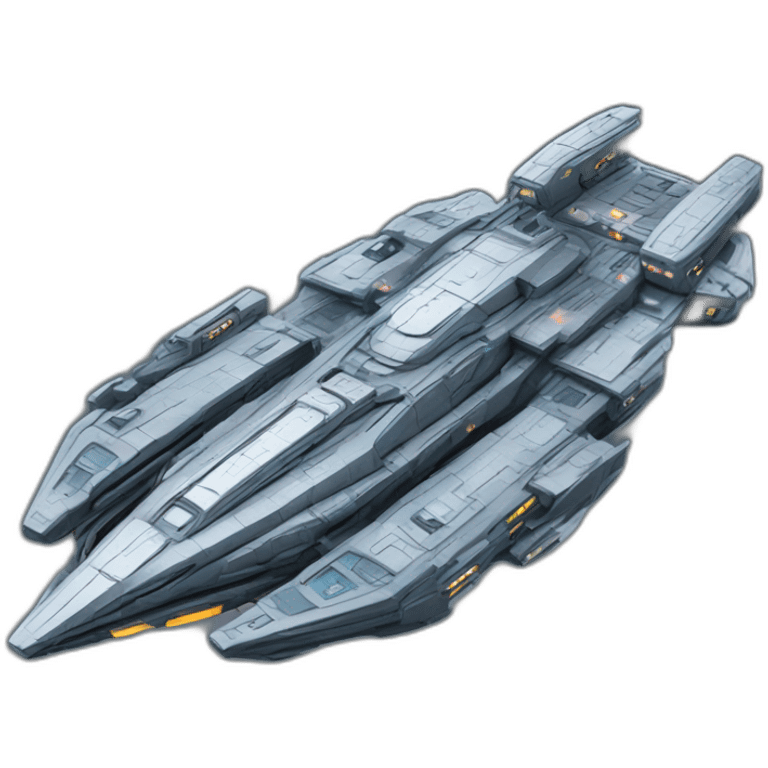 Starship warship futuristic spacecraft strong emoji