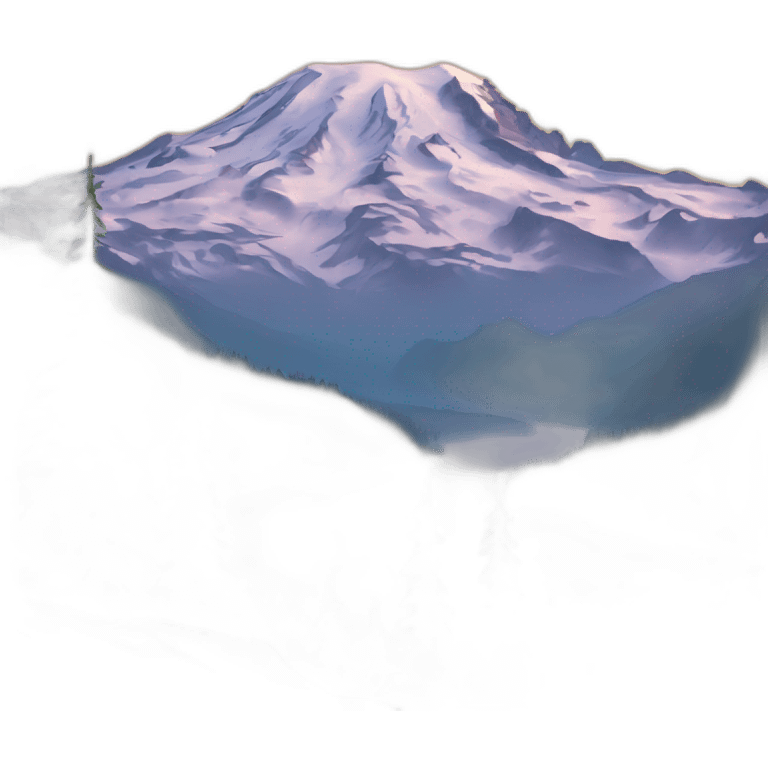 Snowy-mountain-mt-mount-rainier-dawn emoji