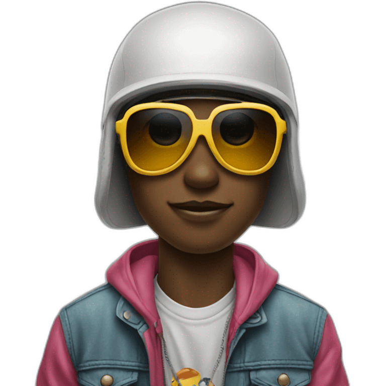 skateboarder with cool sunglasses emoji