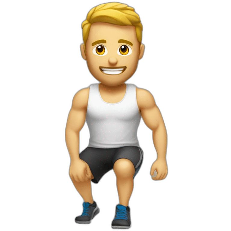 homme qui fait du crossfit emoji