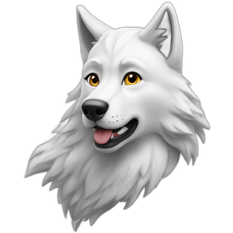 Loup blanc emoji