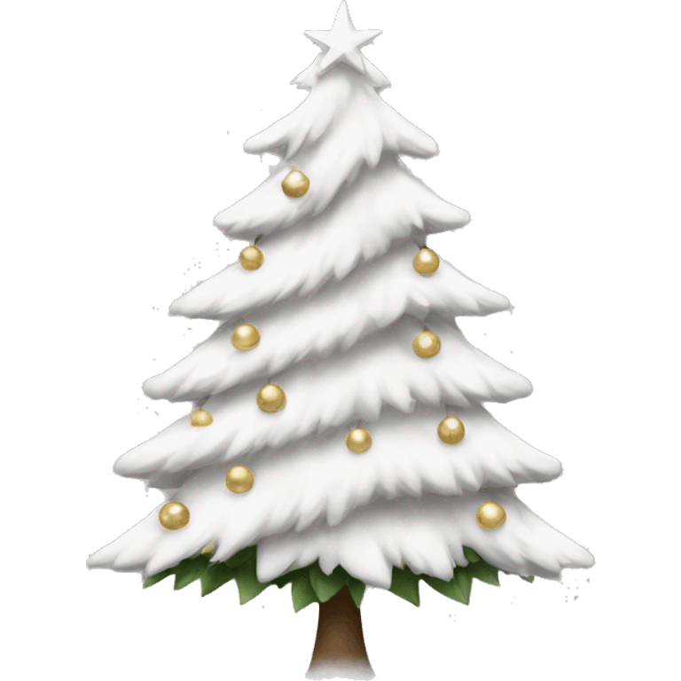 A white feminine Christmas tree emoji