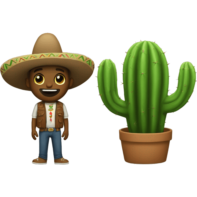 Mexican and cactus  emoji