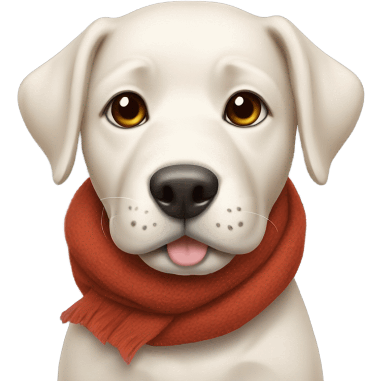 Dog wearing a scarf  emoji