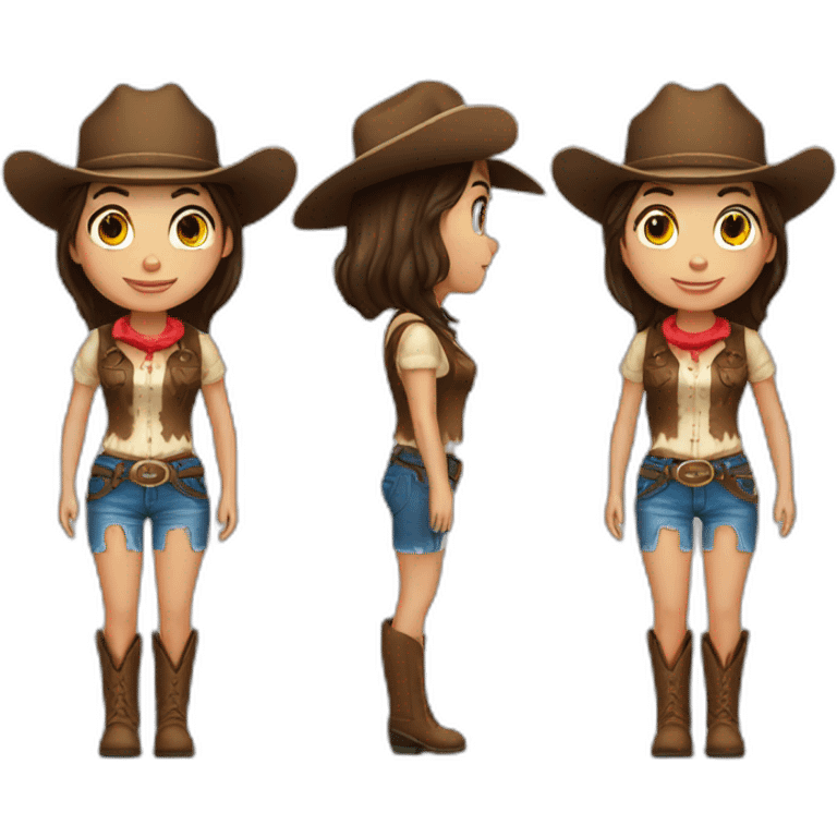 Cow-girl brune emoji