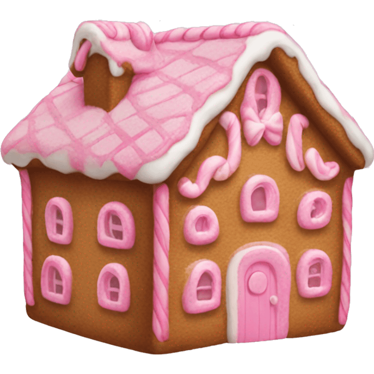 pink gingerbread house emoji