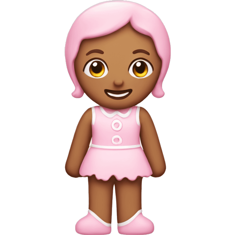 pastel pink gingerbread girl emoji