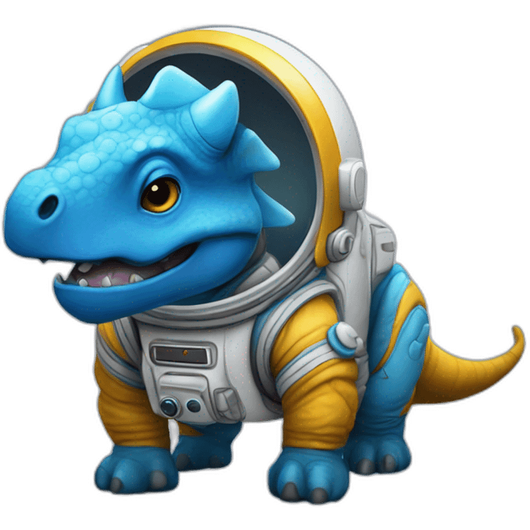 blue astronaut triceratops emoji