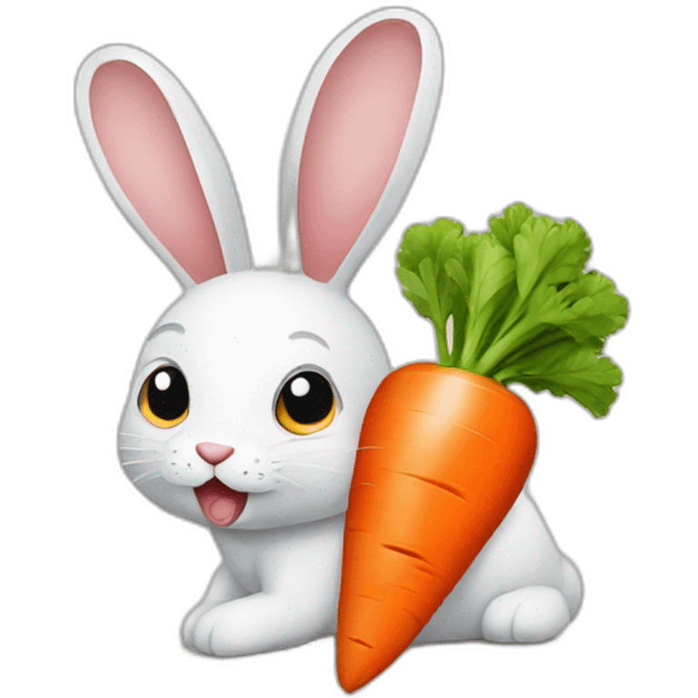 rabbit and carrot emoji