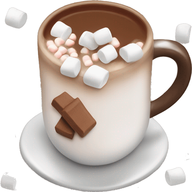 Hot chocolate with marshmallows on top emoji