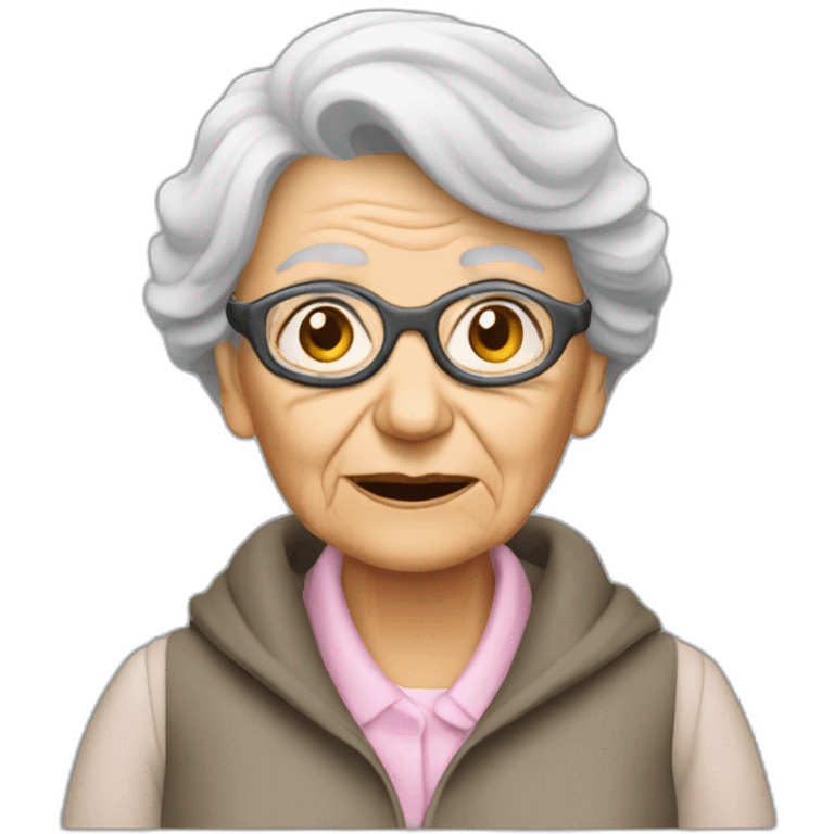 bad driver old lady emoji