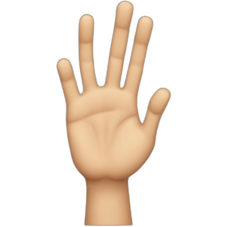 Palm of one hand open except for the middle finger, which is extended outwards emoji