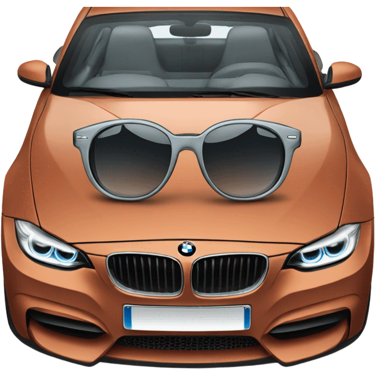 BMW with glasses emoji