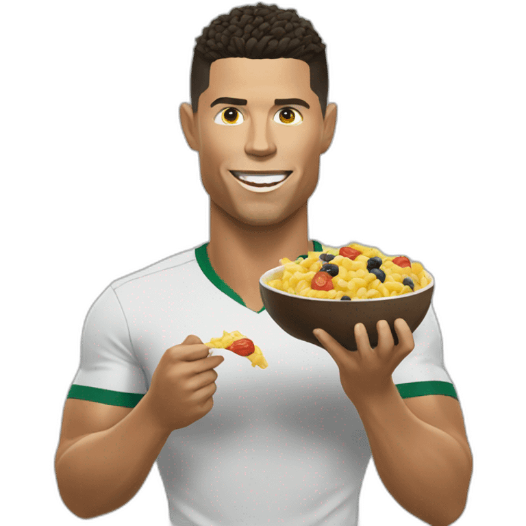 Ronaldo eating emoji