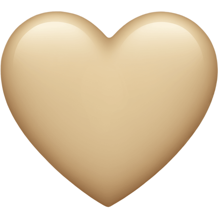 Beige heart emoji