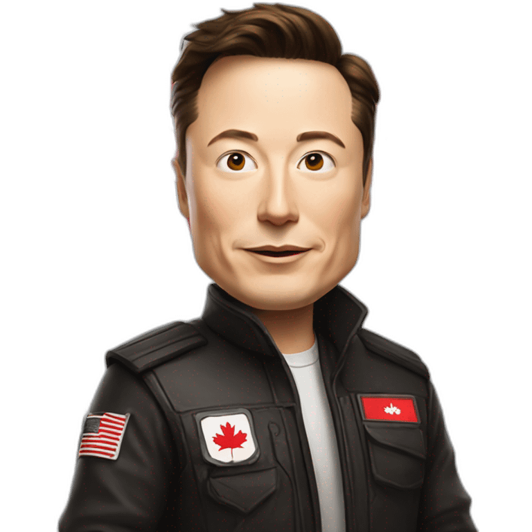 elon musk with canada flag emoji