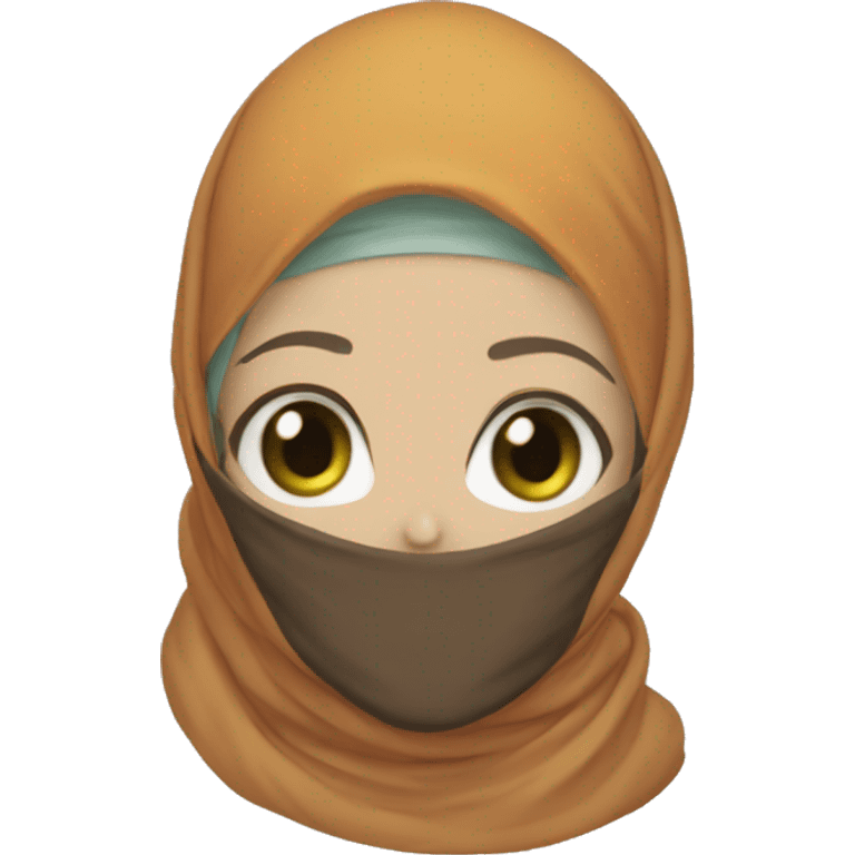 nami from one piece with hijab emoji