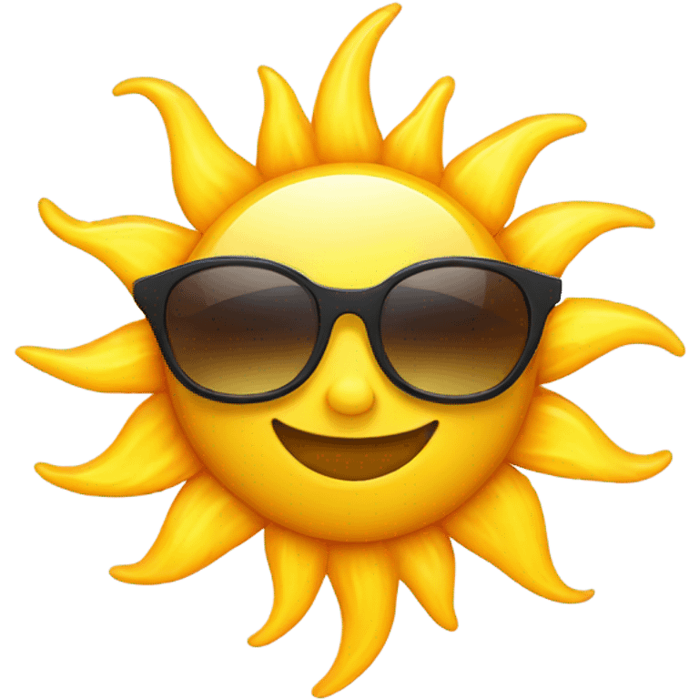 A sun with sunglasses on emoji