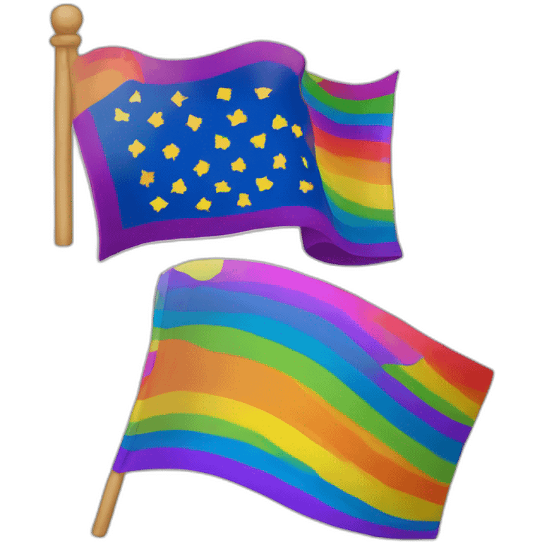 drapeau gay cœur emoji