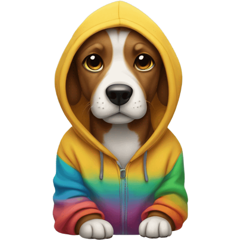 Dog wearing hoodie  emoji