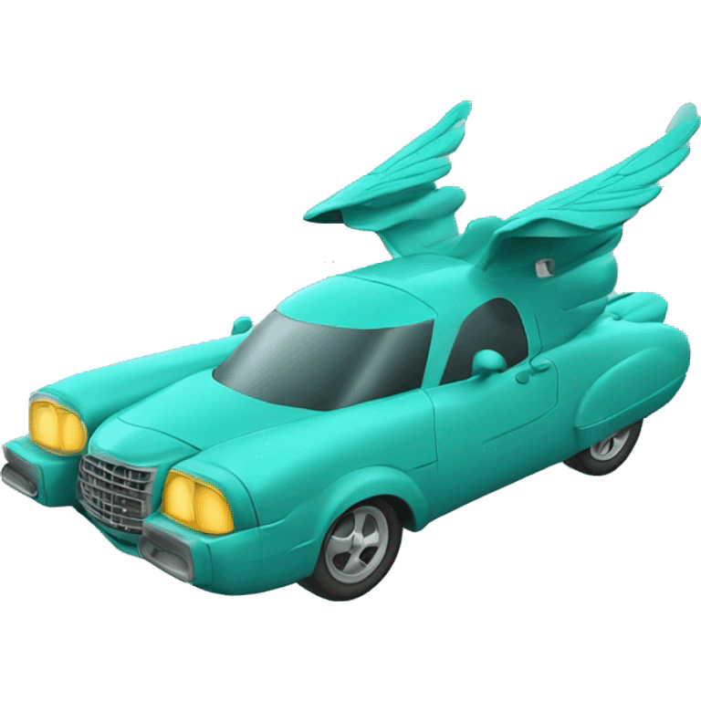 teal flying Car with wings emoji