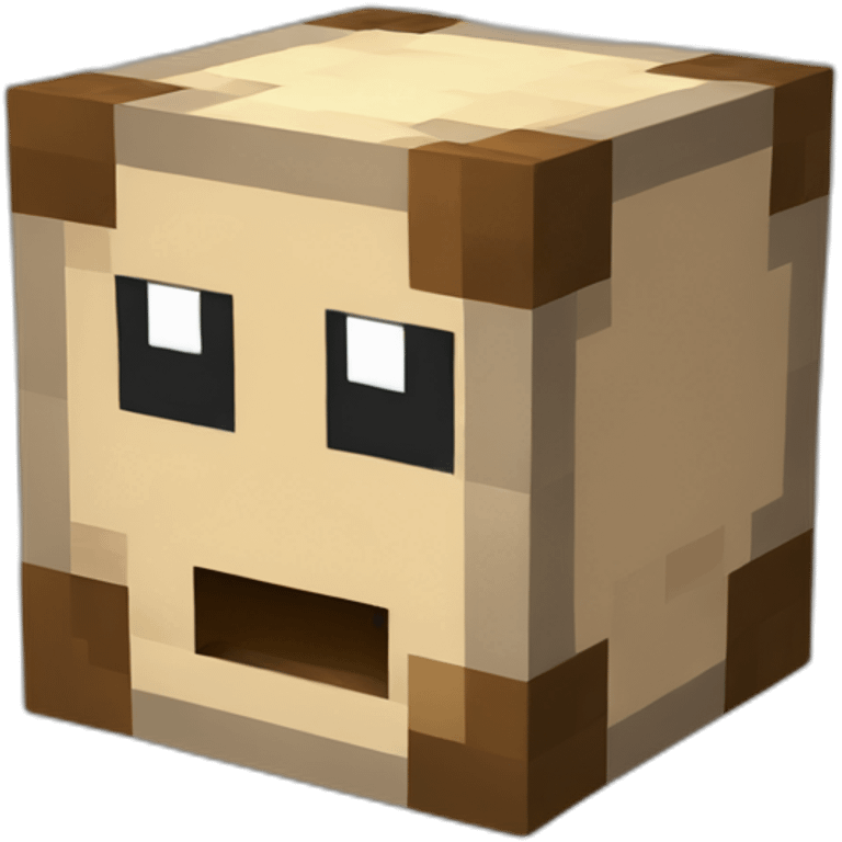 Minecraft cube emoji